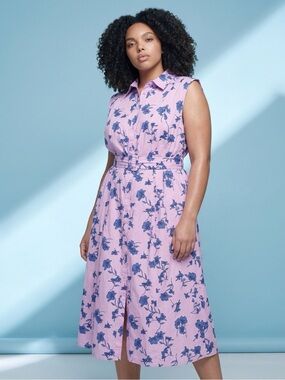 ON 34TH Lavender Floral Button Front Midi Dress | NWT | Size 0X